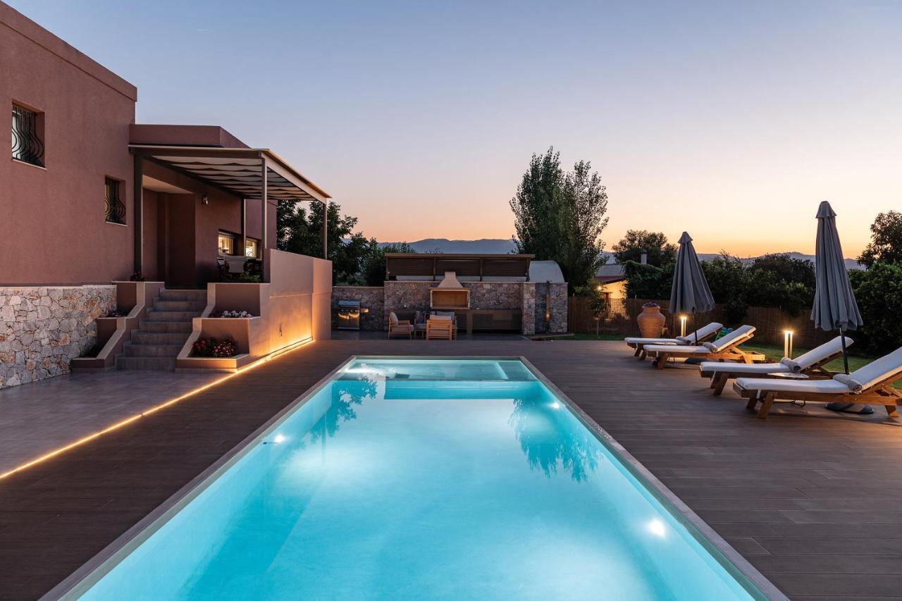 Villa Enny, 3 Bd With Private Heated Pool Agia  المظهر الخارجي الصورة