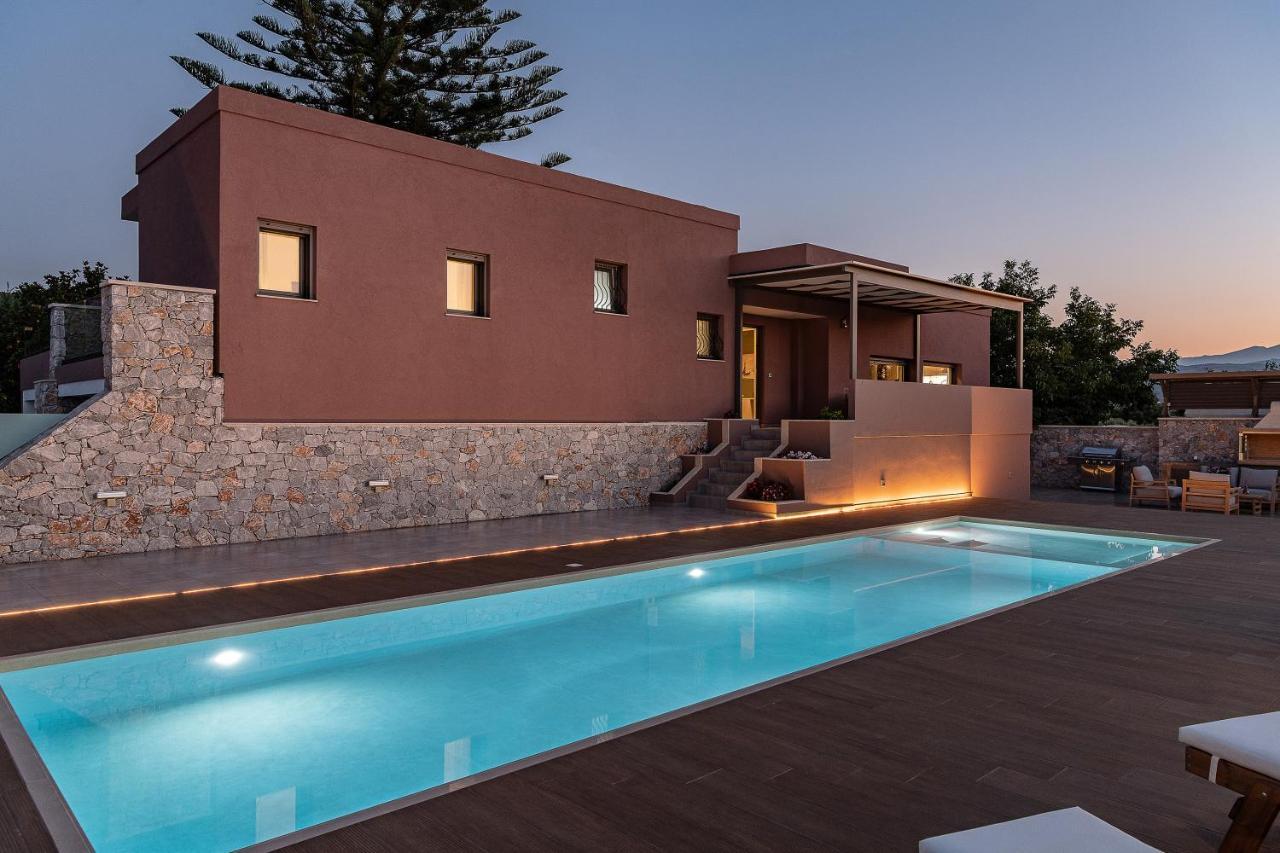 Villa Enny, 3 Bd With Private Heated Pool Agia  المظهر الخارجي الصورة